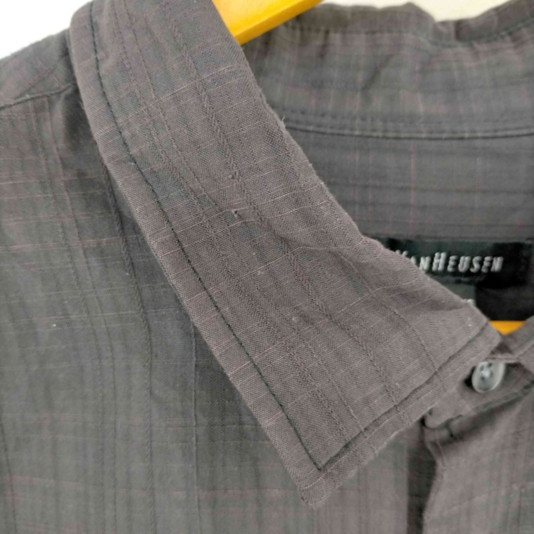 VANHEUSEN(ヴァンヒューゼン) レーヨン混 片ポケ チェックシャツ メンズのトップス(その他)の商品写真