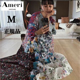 アメリヴィンテージ(Ameri VINTAGE)の【ameri】LIBERTY PATCHWORK MLT DRESS Mサイズ(ロングワンピース/マキシワンピース)