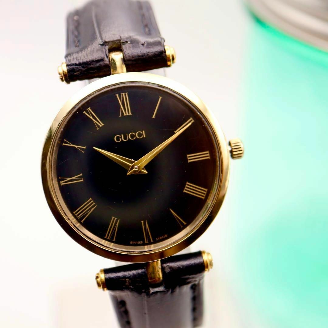 Gucci(グッチ)の美品 GUCCI ローマン ラウンド ゴールド クォーツ メンズ腕時計 748 メンズの時計(腕時計(アナログ))の商品写真