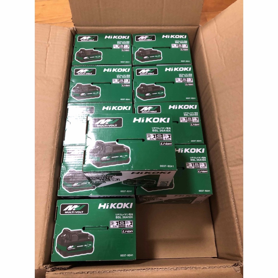 日立(ヒタチ)のハイコーキ HIKOKI マルチボルト蓄電池 BSL36A18X 　新品10個 スポーツ/アウトドアの自転車(工具/メンテナンス)の商品写真