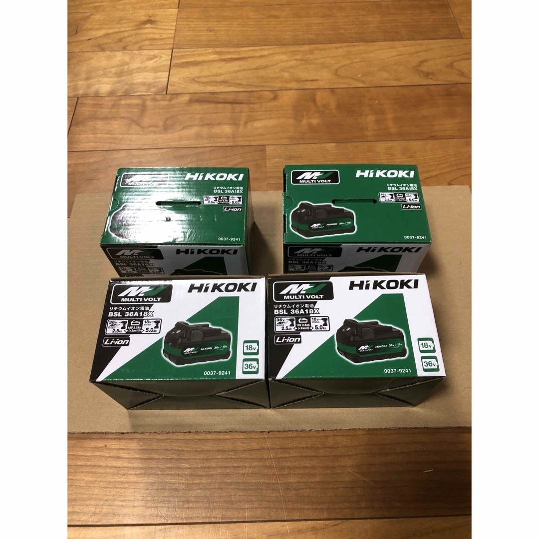 日立(ヒタチ)のハイコーキ HIKOKI マルチボルト蓄電池  BSL36A18X 新品4個 スポーツ/アウトドアの自転車(工具/メンテナンス)の商品写真