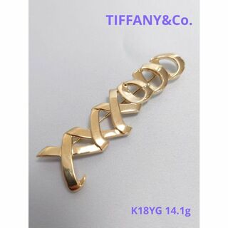 ティファニー(Tiffany & Co.)の【希少】TIFFANY ティファニー K18 ラブ＆キス ピンブローチ(ブローチ/コサージュ)