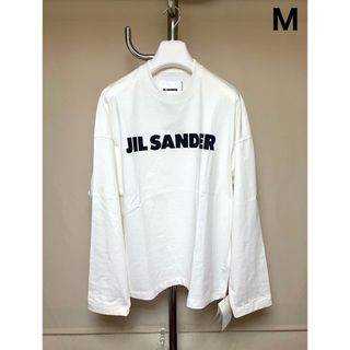 ジルサンダー(Jil Sander)の新品 M JIL SANDER 24ss 胸ロゴTシャツ 白 長袖 6159(Tシャツ/カットソー(七分/長袖))