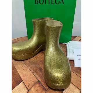 ボッテガヴェネタ(Bottega Veneta)のレア！ボッテガヴェネタ BOTTEGA VENETA パドルブーツ ゴールド(ブーツ)