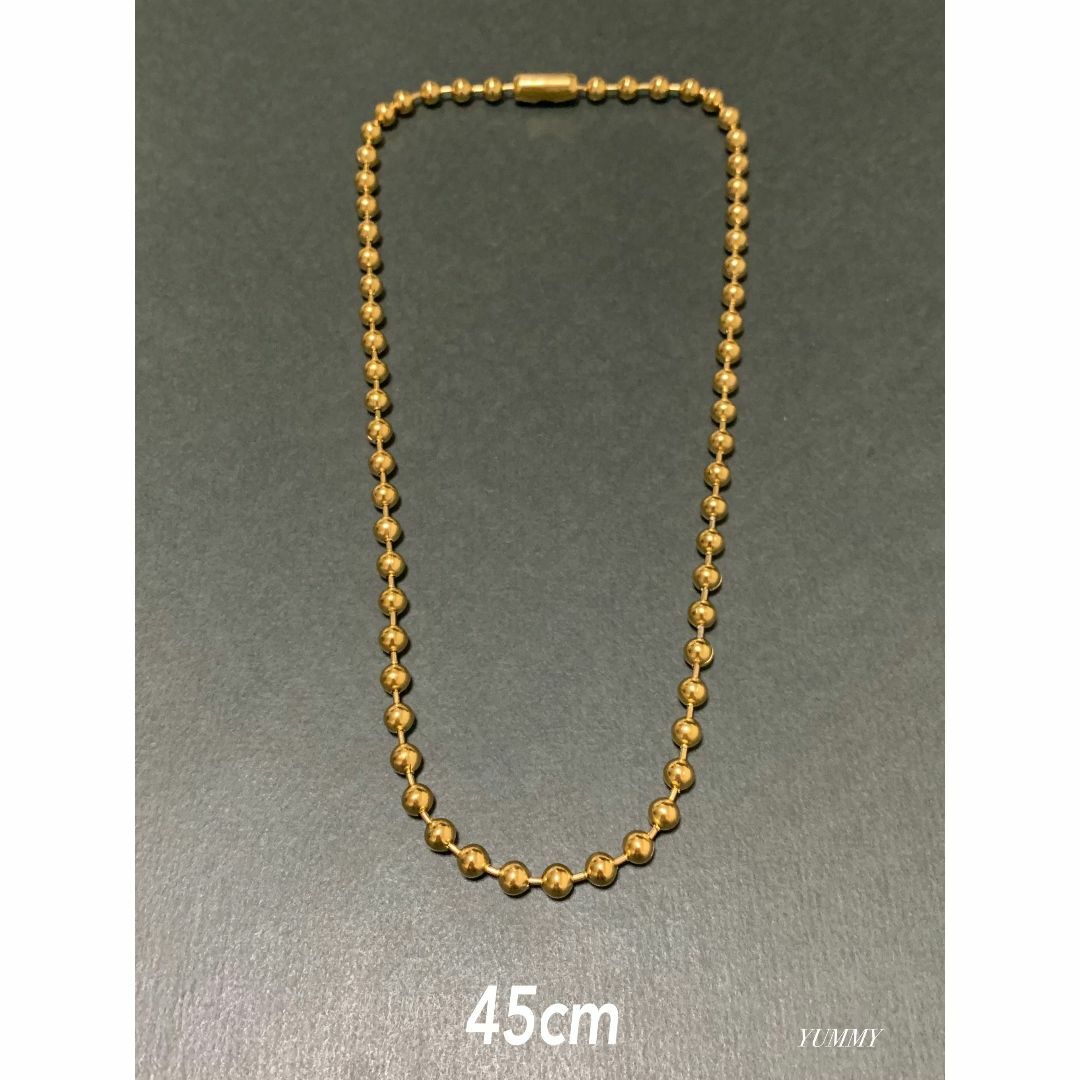 BTS ジョングク着用タイプ【ボールチェーンネックレス 5mm 45cm】 メンズのアクセサリー(ネックレス)の商品写真