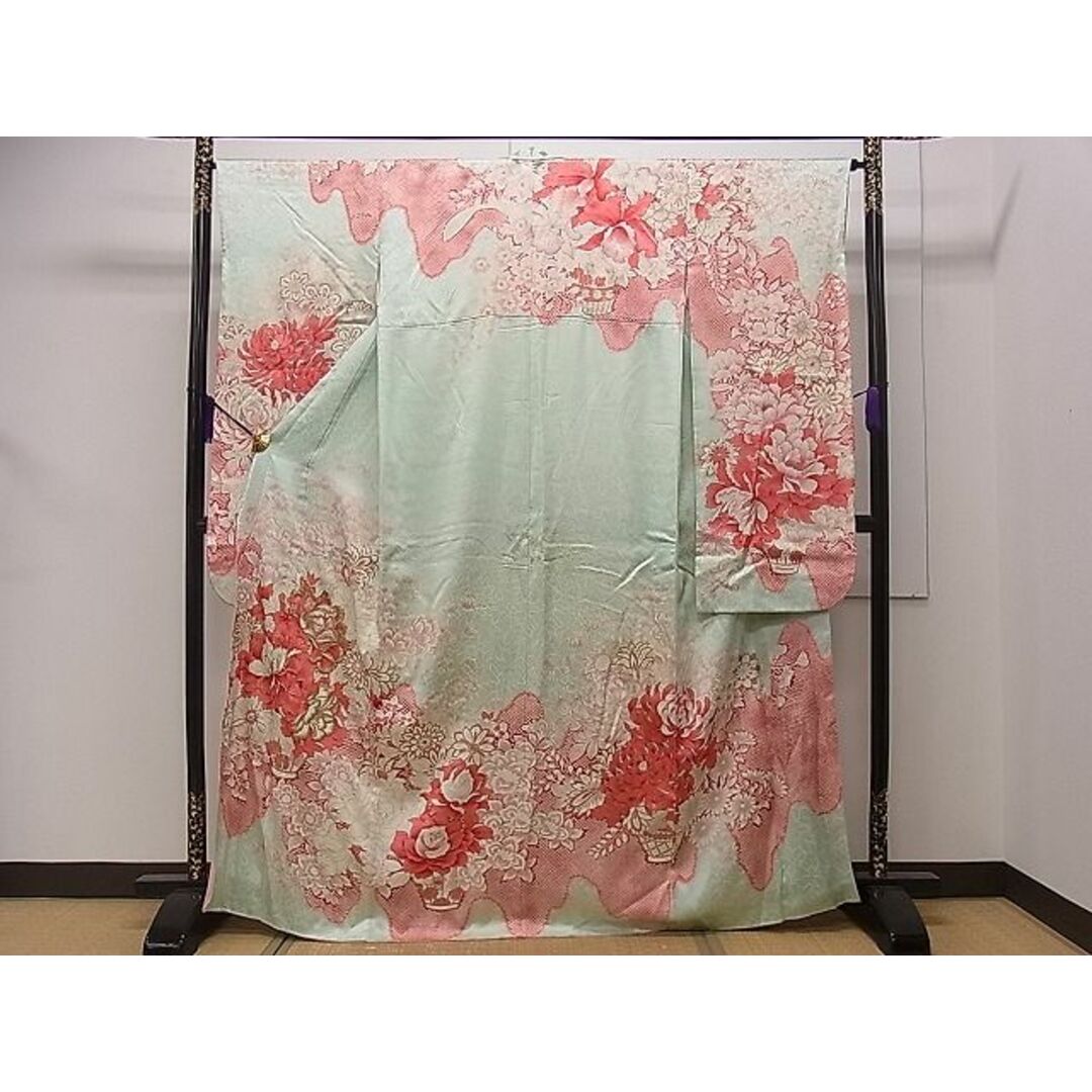 平和屋1■豪華振袖　駒刺繍　草花文　金彩　逸品　CAAA5485dy レディースの水着/浴衣(振袖)の商品写真