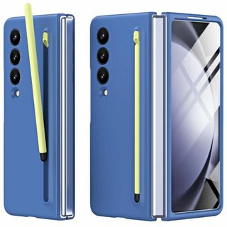 【色:ブルー】Miimall 対応 Saｍsung Z Fold 4 用 カバー(その他)