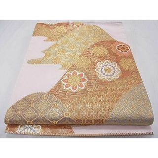 平和屋1■六通柄袋帯　唐織　正倉院花文　金糸　逸品　CAAC1564fb(帯)