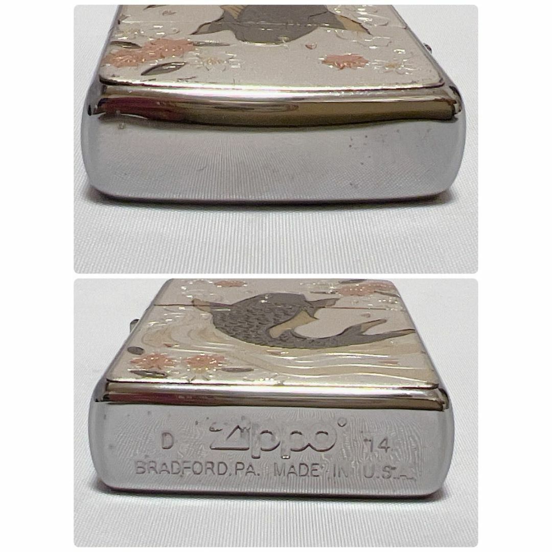 ZIPPO(ジッポー)の【美品】日本の伝統　和柄　ZIPPO ジッポー　鯉　川上り　桜　2014年製 メンズのファッション小物(タバコグッズ)の商品写真