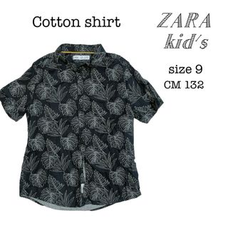 ザラ(ZARA)のZARA ザラ　キッズ柄シャツ　アロハシャツ　サイズ9 CM132(Tシャツ/カットソー)