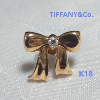 ティファニー(Tiffany & Co.)のTIFFANY ティファニー リボン ピアス ダイヤモンド 750 18金(ピアス)