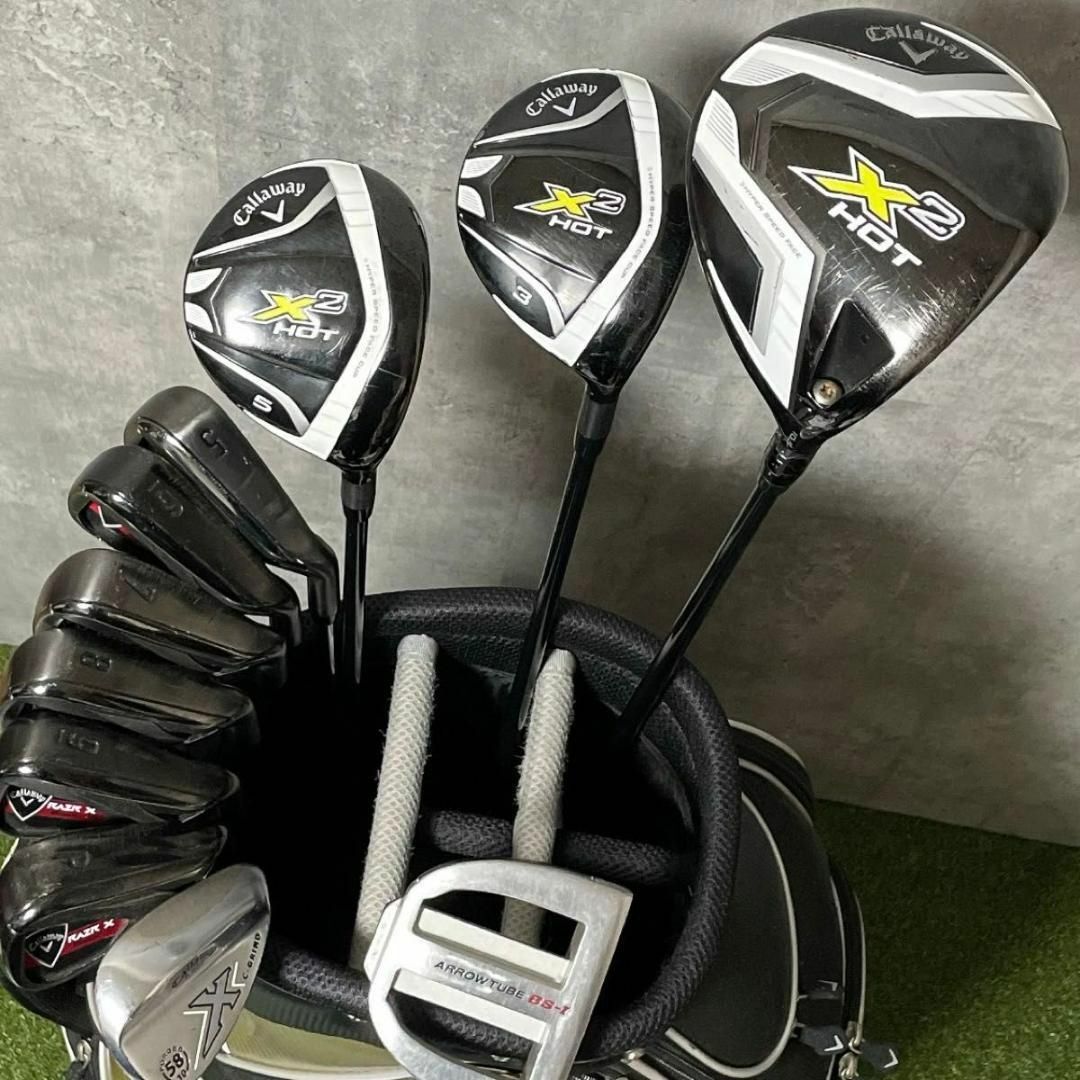 Callaway(キャロウェイ)のキャロウェイ X2HOT RAZR X BLACK メンズゴルフ 11本セット スポーツ/アウトドアのゴルフ(クラブ)の商品写真