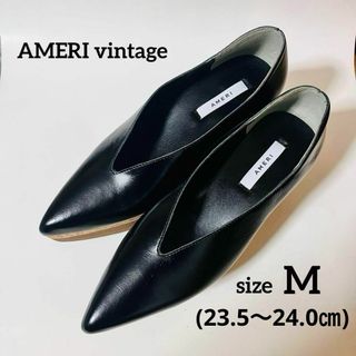 Ameri VINTAGE - アメリヴィンテージ　ウッドプラットフォームパンプス　ブラック　黒　M  厚底