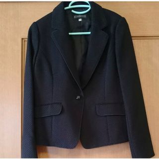 ザラ(ZARA)の一度着用のみ スーツ ジャケット黒 11号 Lサイズ 入学式 卒業式 セレモニー(ノーカラージャケット)