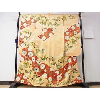 平和屋1■豪華振袖　駒刺繍　舞蝶菊文　暈し染め　金銀彩　逸品　CAAC1907an(振袖)