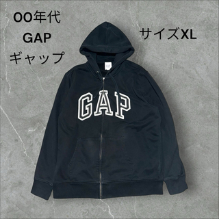 ギャップ(GAP)の00年代 GAP ギャップ ジップパーカーサイズ XL 黒(パーカー)