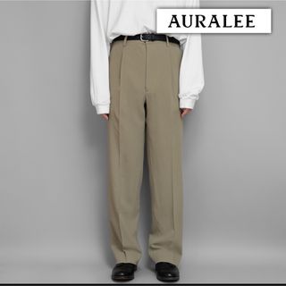 AURALEE - AURALEE HARD TWIST WOOL VIYELLA SLACKS