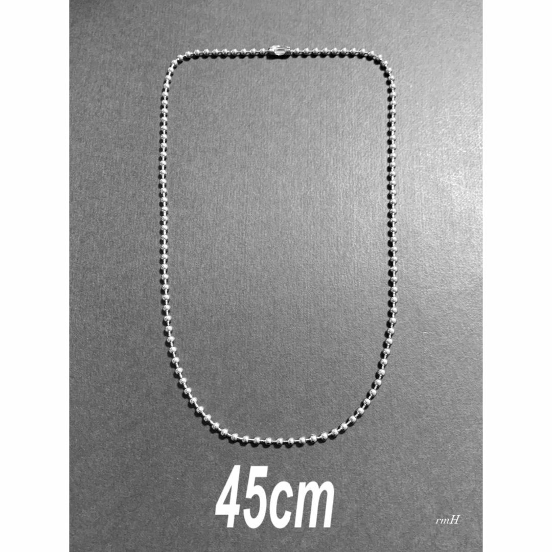 【コアボールチェーンネックレス 3mm 45cm 1本】ステンレス メンズのアクセサリー(ネックレス)の商品写真