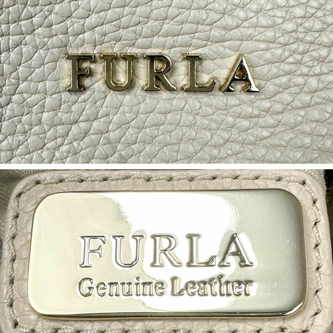 Furla(フルラ)の【美品】フルラ 大容量 レザー ハンドバッグ グレー系 A4サイズ対応 レディースのバッグ(ハンドバッグ)の商品写真