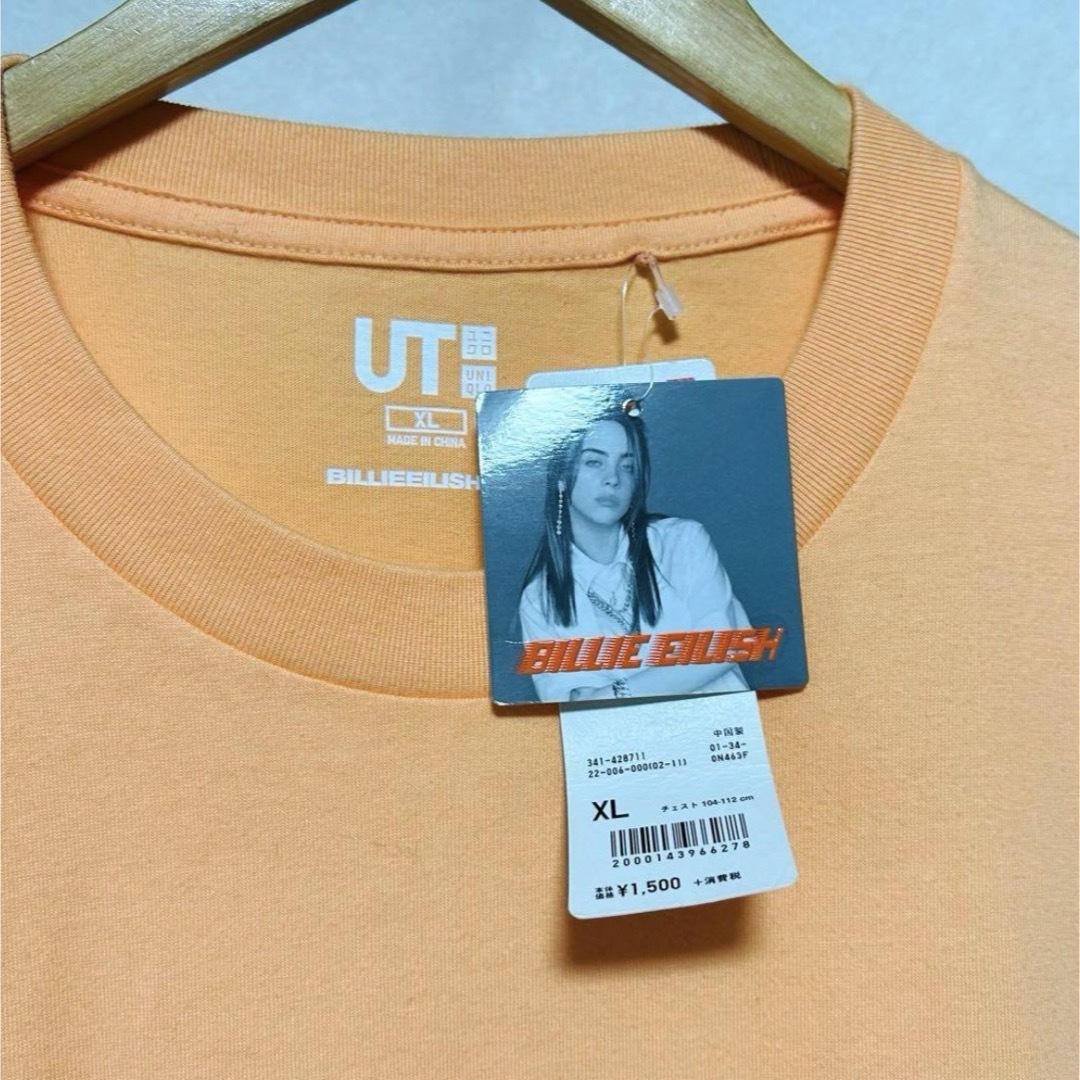 UNIQLO(ユニクロ)の未使用 ユニクロ UT×ビリー アイリッシュ×村上隆 Tシャツ XL オレンジ メンズのトップス(Tシャツ/カットソー(半袖/袖なし))の商品写真