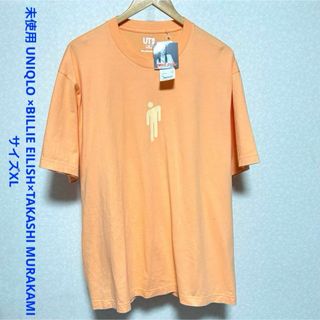 ユニクロ(UNIQLO)の未使用 ユニクロ UT×ビリー アイリッシュ×村上隆 Tシャツ XL オレンジ(Tシャツ/カットソー(半袖/袖なし))