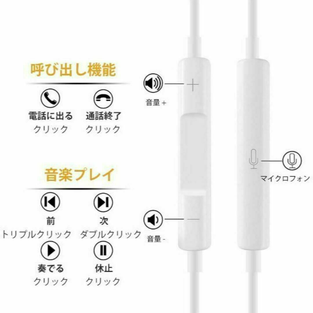 B021 iPhone Lightning端子 イヤホン 25 スマホ/家電/カメラのスマホアクセサリー(ストラップ/イヤホンジャック)の商品写真