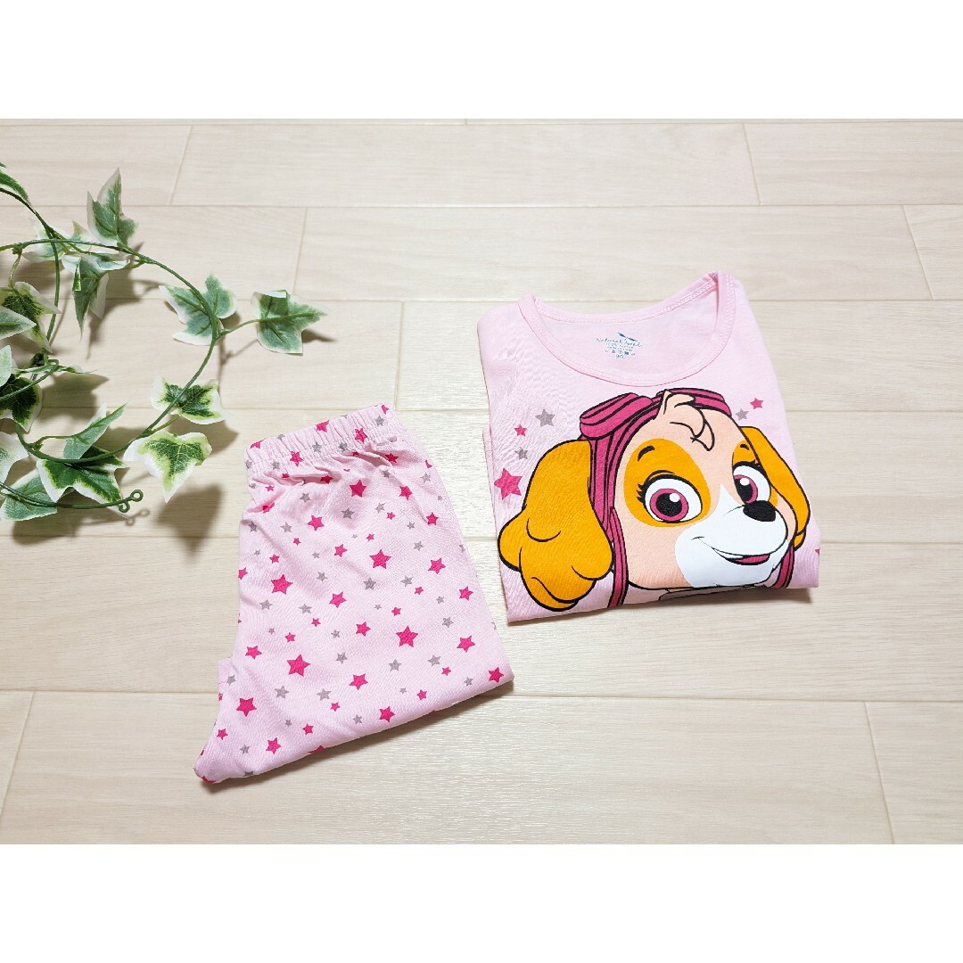 綿100%　◎新品未使用◎　半袖パジャマ　ピンク　90センチ☆ キッズ/ベビー/マタニティのキッズ服女の子用(90cm~)(パジャマ)の商品写真