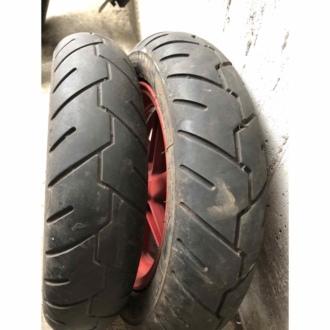ライブディオZX 希少赤ホイール・タイヤセットの通販 by しげ ライブディオZX 希少赤ホイール・タイヤセットの通販 by しげ