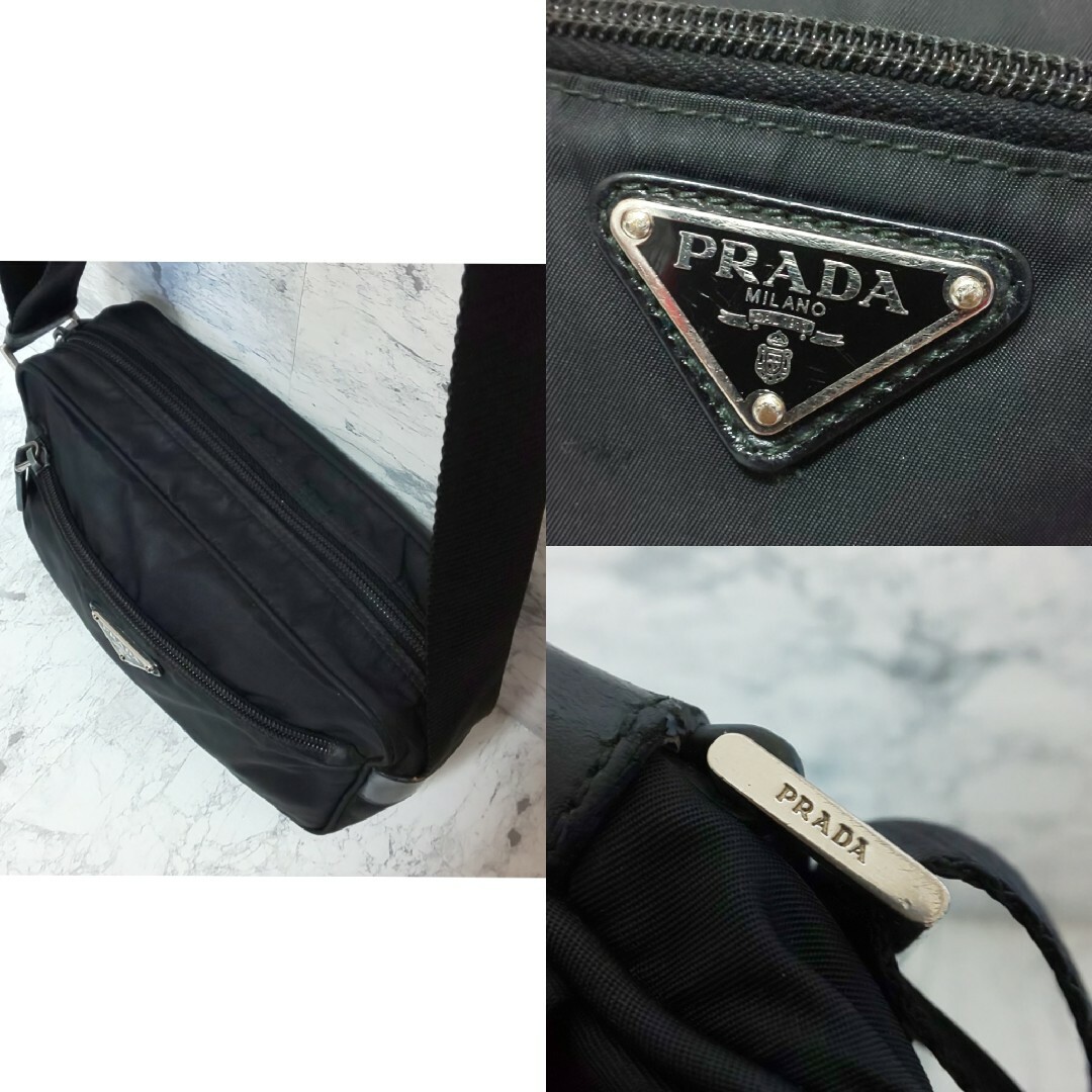 PRADA(プラダ)のPRADA テスート ミニショルダーバッグ ナイロン 三角ロゴプレート NERO レディースのバッグ(ショルダーバッグ)の商品写真