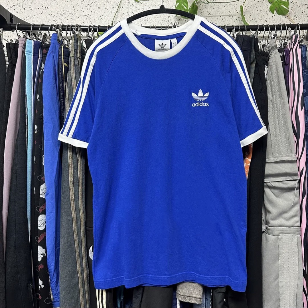 adidas(アディダス)のアディダス リンガー Tシャツ 青 ADIDAS メンズのトップス(Tシャツ/カットソー(半袖/袖なし))の商品写真