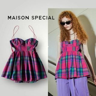 MAISON SPECIAL - メゾンスペシャル mantecoカラーチェックツイードビスチェ 24200円