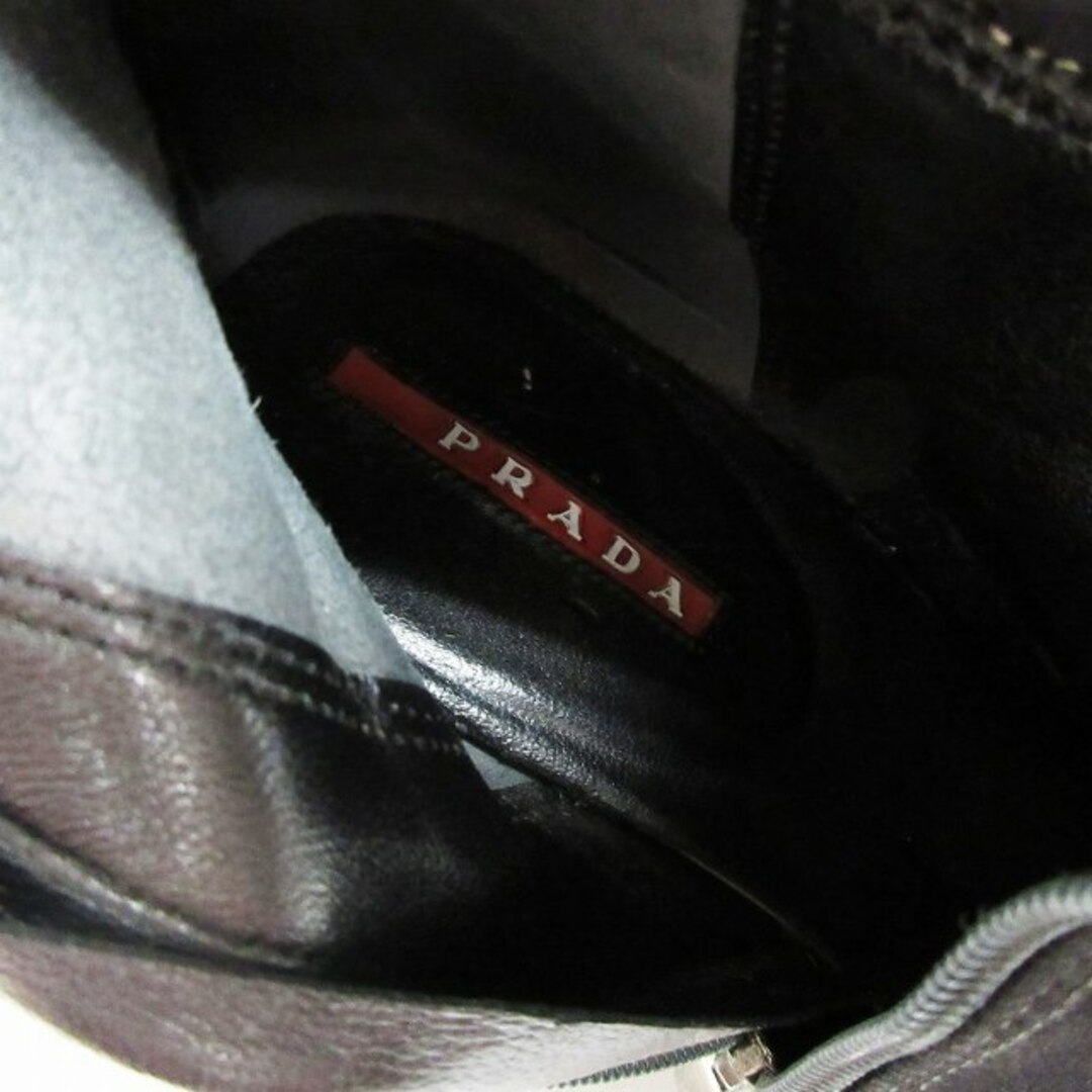 PRADA(プラダ)のプラダ PRADA ロング ブーツ サイドジップ 黒 ブラック 37 レディースの靴/シューズ(ブーツ)の商品写真