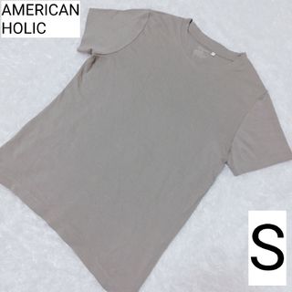 アメリカンホリック(AMERICAN HOLIC)のアメリカンホリック 半袖 Tシャツ Sサイズ グレージュ(Tシャツ(半袖/袖なし))