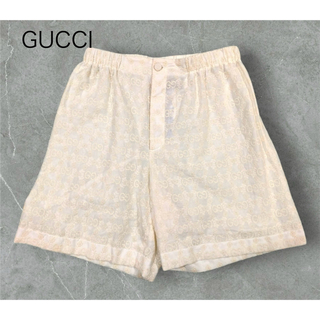 Gucci - タグ付き　グッチ GUCCI GGエンブロイダリー コットン ショートパンツ