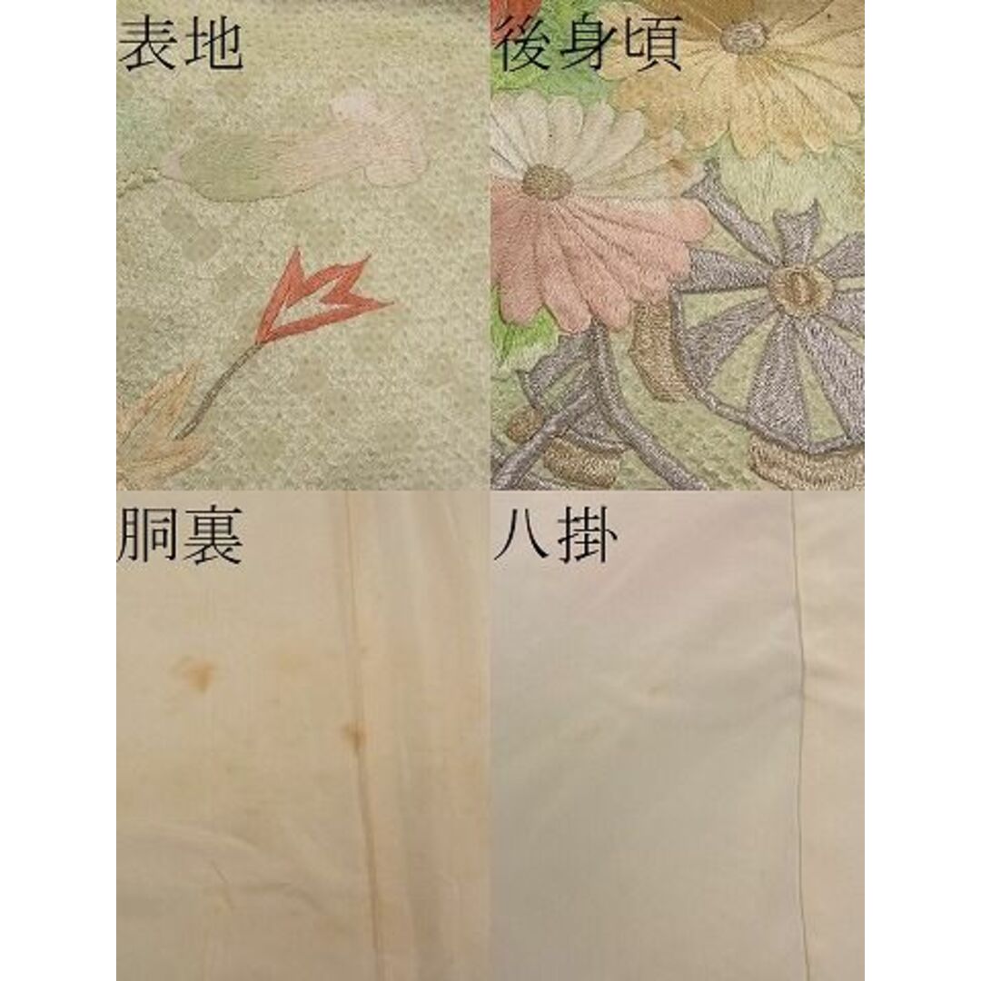 平和屋1■豪華振袖　総絞り　駒刺繍　花車文　暈し染め　金銀糸　逸品　CAAA5514dy レディースの水着/浴衣(振袖)の商品写真