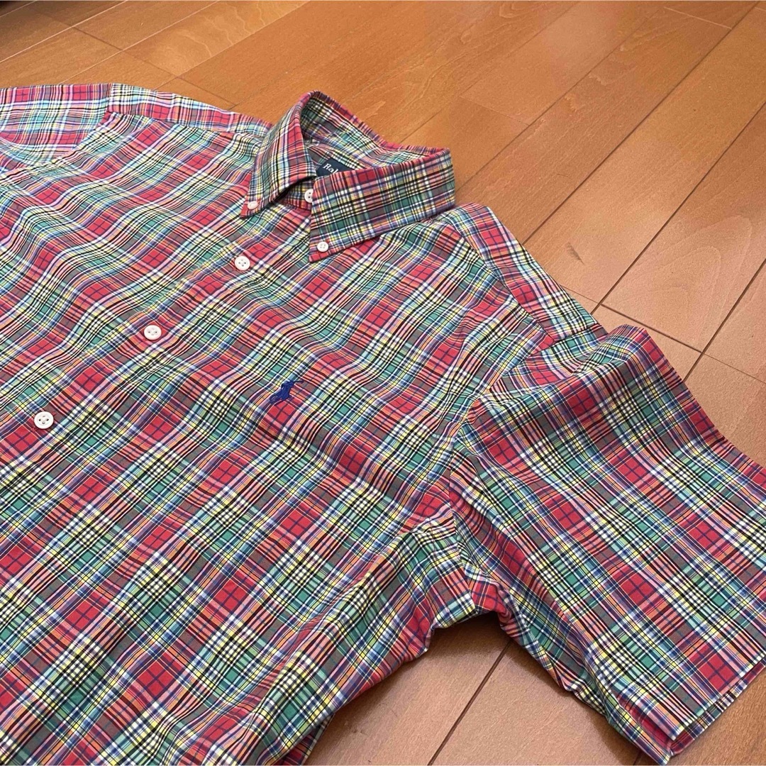 Ralph Lauren(ラルフローレン)の古着 90s POLO Ralph Lauren 半袖 BDシャツ チェック メンズのトップス(シャツ)の商品写真