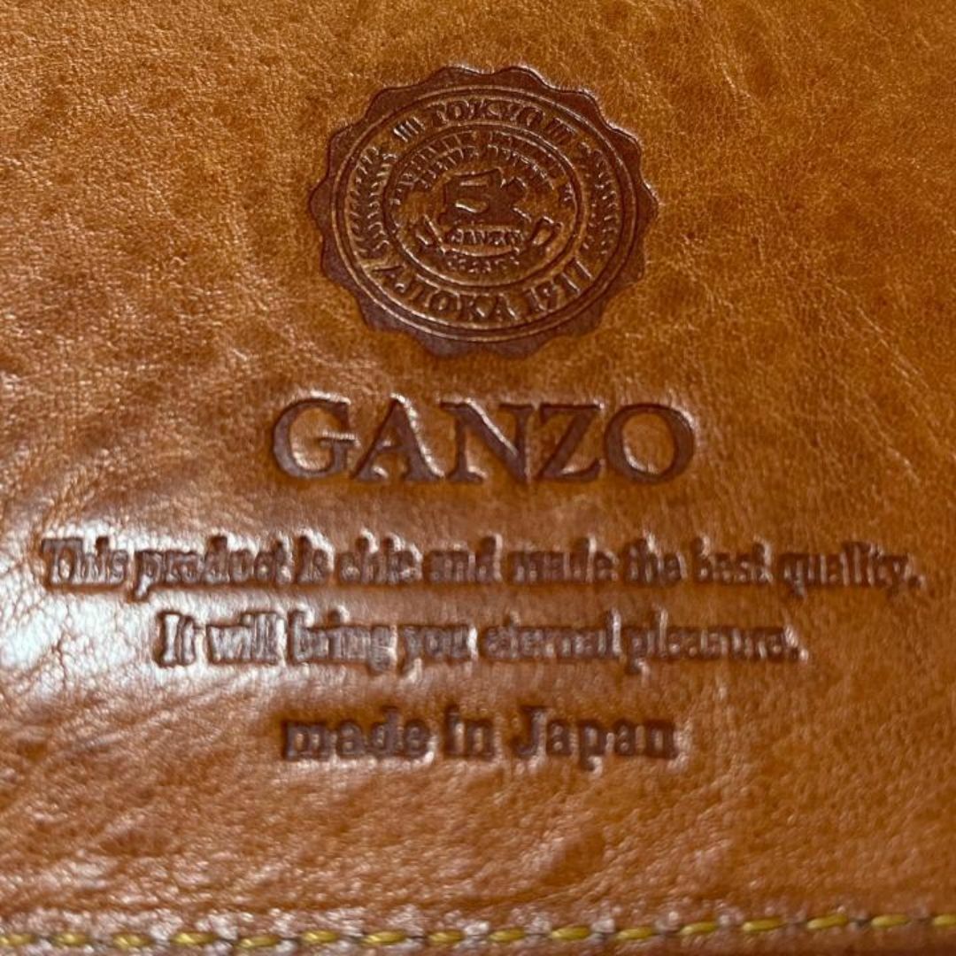 GANZO(ガンゾ)の【箱付き・美品】GANZO ガンゾ コンパクトウォレット ミネルバナチュラル メンズのファッション小物(コインケース/小銭入れ)の商品写真