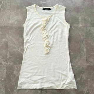 ドルチェアンドガッバーナ(DOLCE&GABBANA)のDOLCE&GABBANA シルク混入 ノースリーブ カットソー タンクトップ(タンクトップ)