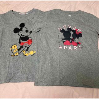 美品　グレー　ディズニー　Tシャツ　2枚　まとめ売り(Tシャツ(半袖/袖なし))