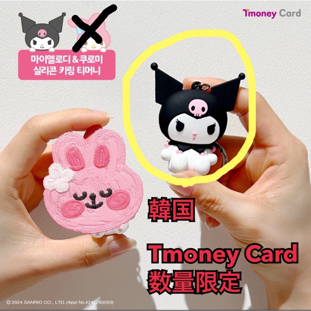 サンリオ(サンリオ)の【韓国限定】Tmoneyキーリングサンリオ☆クロミ エンタメ/ホビーのおもちゃ/ぬいぐるみ(キャラクターグッズ)の商品写真