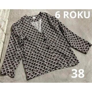6 (ROKU) - 美品☆ 6 ROKU スクエア　プリントシャツ　ジャケット　38