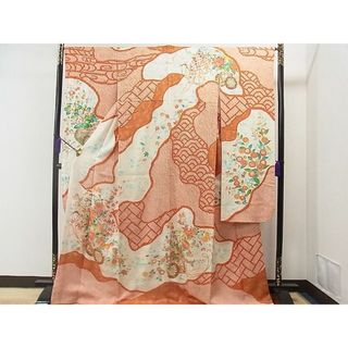 平和屋1■豪華振袖　駒刺繍　絞り　菊花車文　金彩　逸品　CAAC0397yc(振袖)