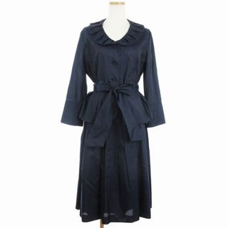 レリアン(leilian)のレリアン セットアップ シャツ ブラウス スカート シルク混 ネイビー 11(礼服/喪服)