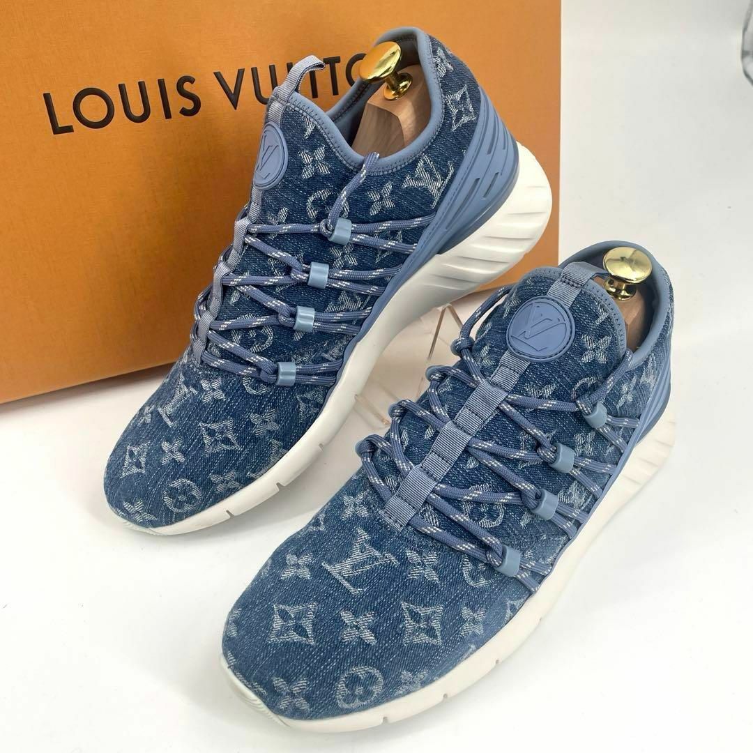 LOUIS VUITTON(ルイヴィトン)のc618真贋済【ヴィトン】新品”モノグラム デニム ファストレーン スニーカー7 メンズの靴/シューズ(スニーカー)の商品写真