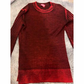 DIESEL - DIESEL ニット赤 S メンズ ニット オールオーバー DIESEL - DIESEL ニット赤 S メンズ ニット オールオーバー