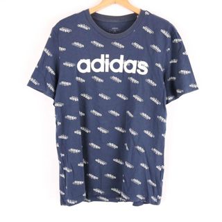 アディダス(adidas)のアディダス 半袖Tシャツ ロゴT コットン スポーツウエア 大きいサイズ メンズ Oサイズ 紺×白 adidas(Tシャツ/カットソー(半袖/袖なし))