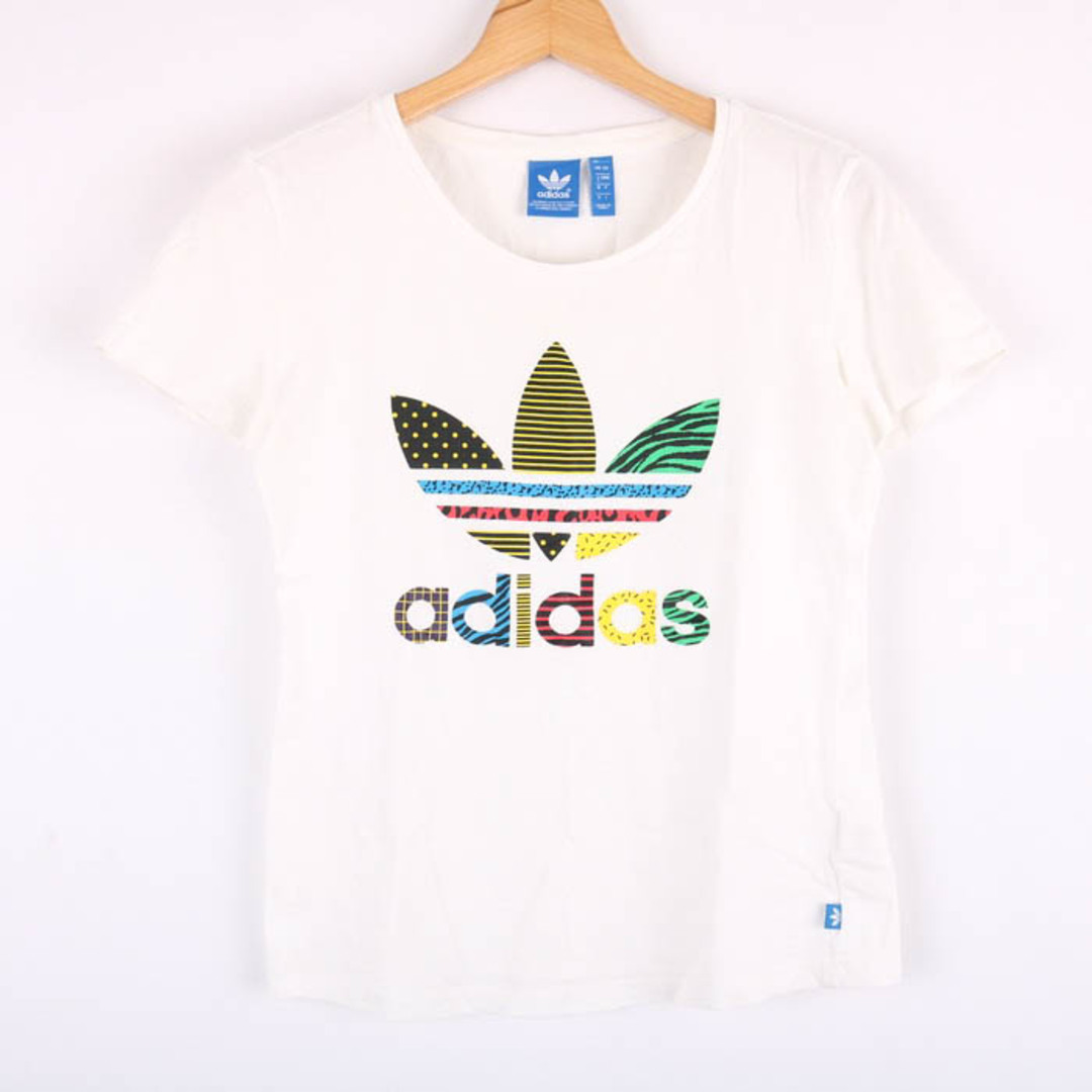 adidas(アディダス)のアディダス 半袖TシャツロゴTスポーツウエア レディース Lサイズ ホワイト adidas レディースのトップス(Tシャツ(半袖/袖なし))の商品写真