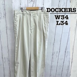 リーバイス(Levi's)のDOCKERS　チノパン　コットンパンツ　ホワイトベージュ　W34　USA古着(チノパン)