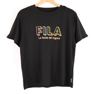 フィラ(FILA)のフィラ 半袖Tシャツ ロゴT ラッシュガード スポーツウエア レディース 9Mサイズ ブラック FILA(Tシャツ(半袖/袖なし))