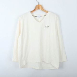 Arnold Palmer - アーノルドパーマー 長袖Tシャツ Vネック ハイローヘム トップス レディース Mサイズ クリーム Arnold Palmer